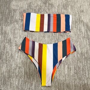 Striped Multicolor Bikini Set